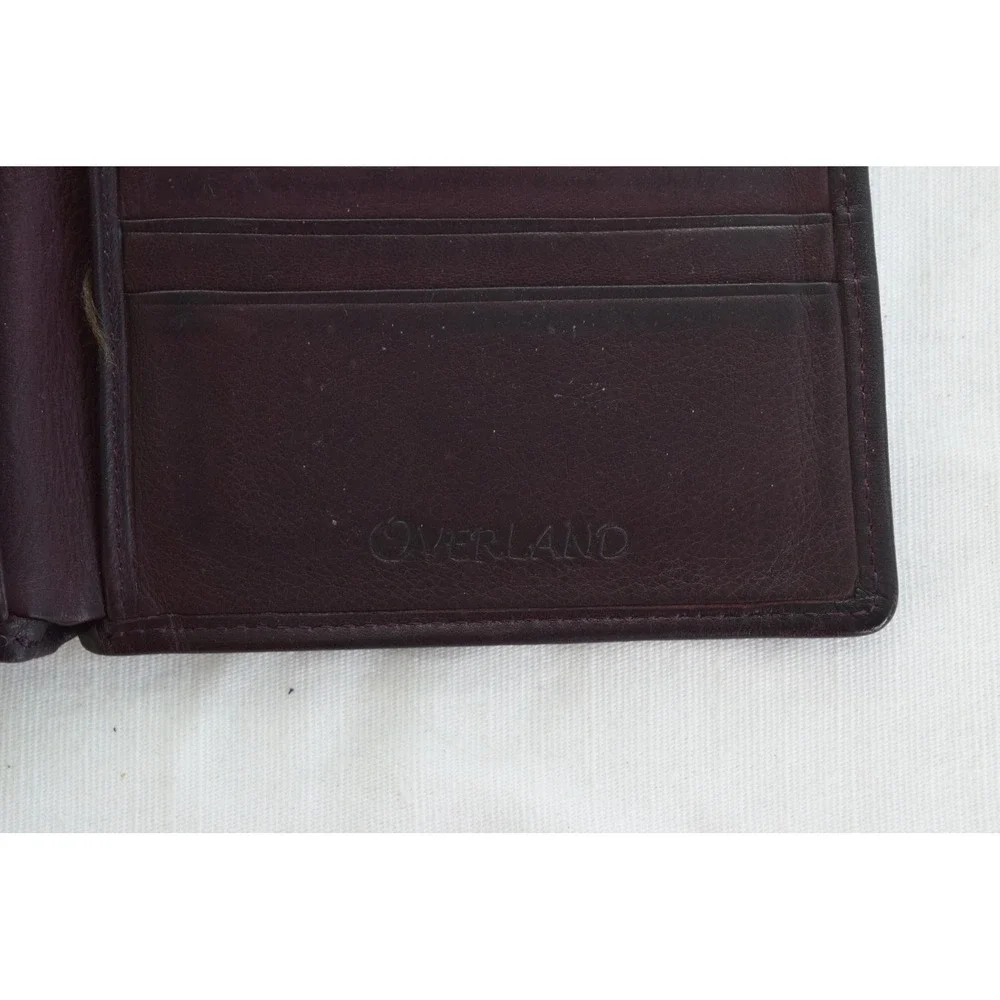 Overland Bifold Wallet OS Brown Leather ID Window Men Classic Accessory